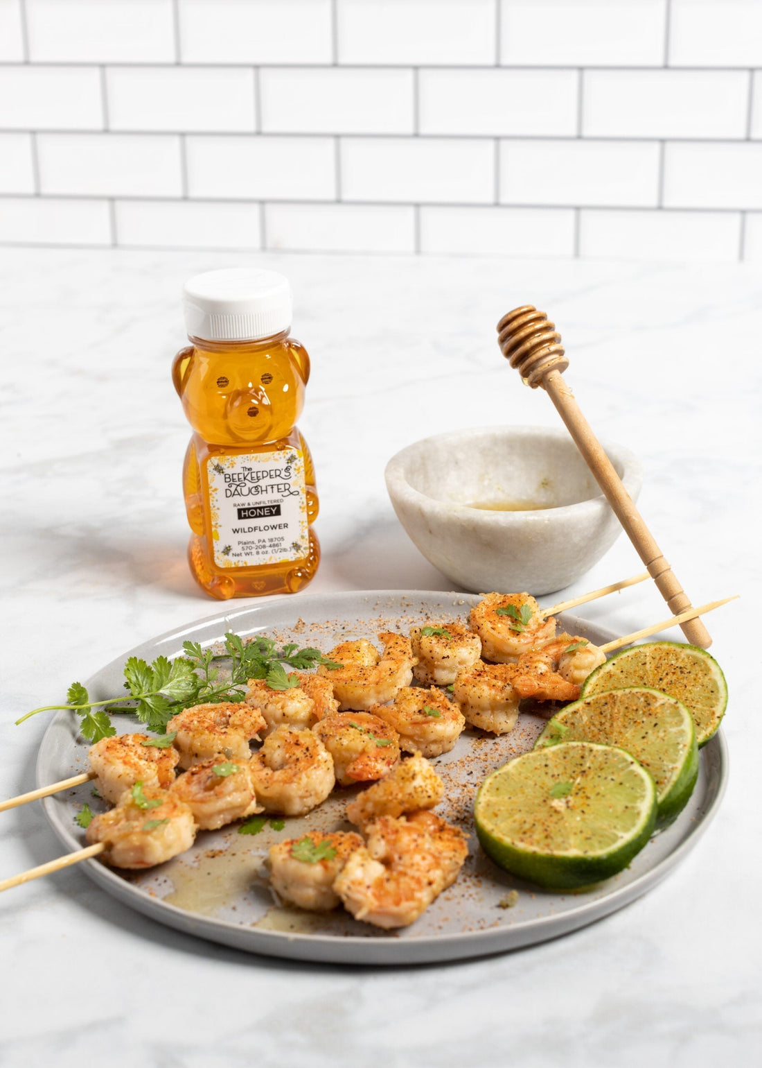 Honey Grilled Shrimp Skewers
