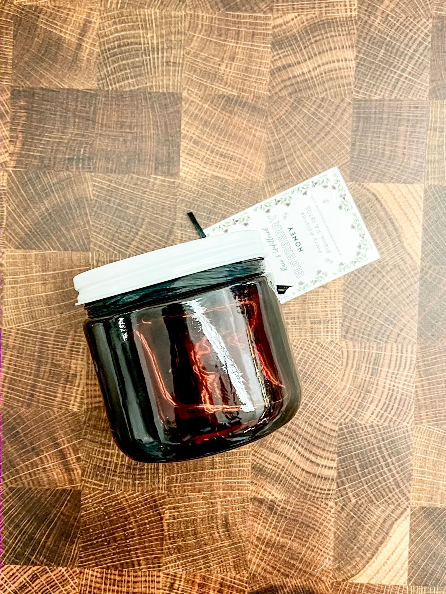 Elderberry Infused Raw Honey - 11 oz