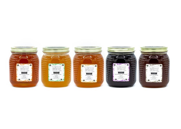 Wildflower Raw Honey - two 2.5lb Jars - 5lbs total