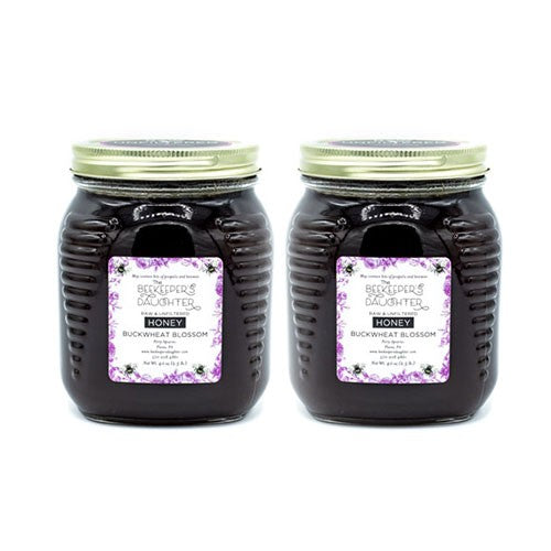 Buckwheat Blossom Raw Honey - two 2.5lb Jars – 5lbs total