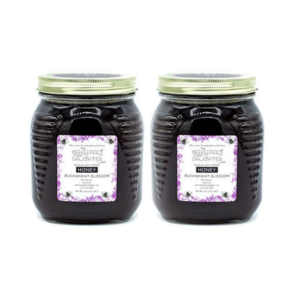 Buckwheat Blossom Raw Honey - two 2.5lb Jars – 5lbs total