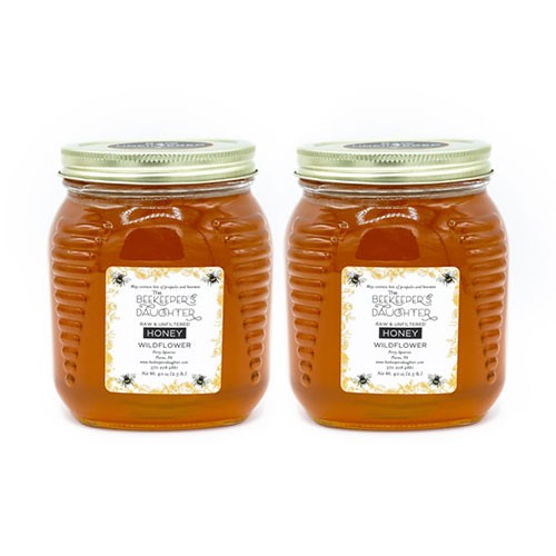 Buckwheat Blossom Raw Honey - two 2.5lb Jars – 5lbs total