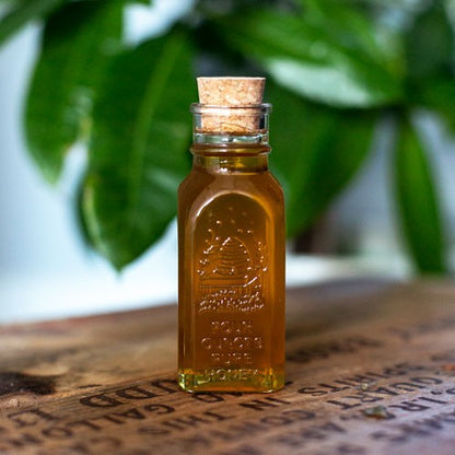 2oz Mini Glass Hexagon Jar Honey Favor