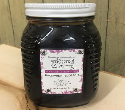 Buckwheat Blossom Raw Honey -  2.5lb Jar