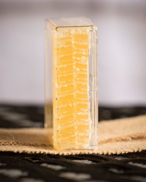 beekeeper's daughter raw comb honey in a case