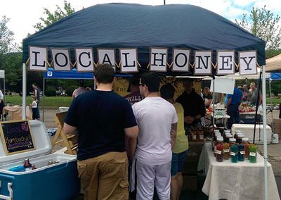 local honey market tent