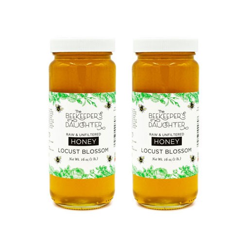 2 locust blossom honey jars